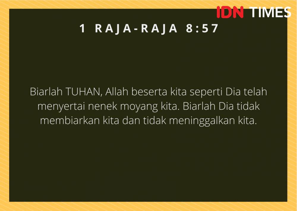 Ilustrasi 1 Raja-raja 8:57 (IDN Times/Cynthia Nanda Irawan)