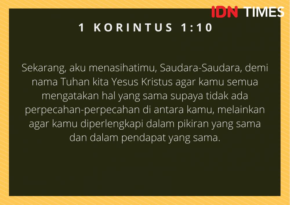 Ilustrasi 1 Korintus 1:10 (IDN Times/Cynthia Nanda Irawan)