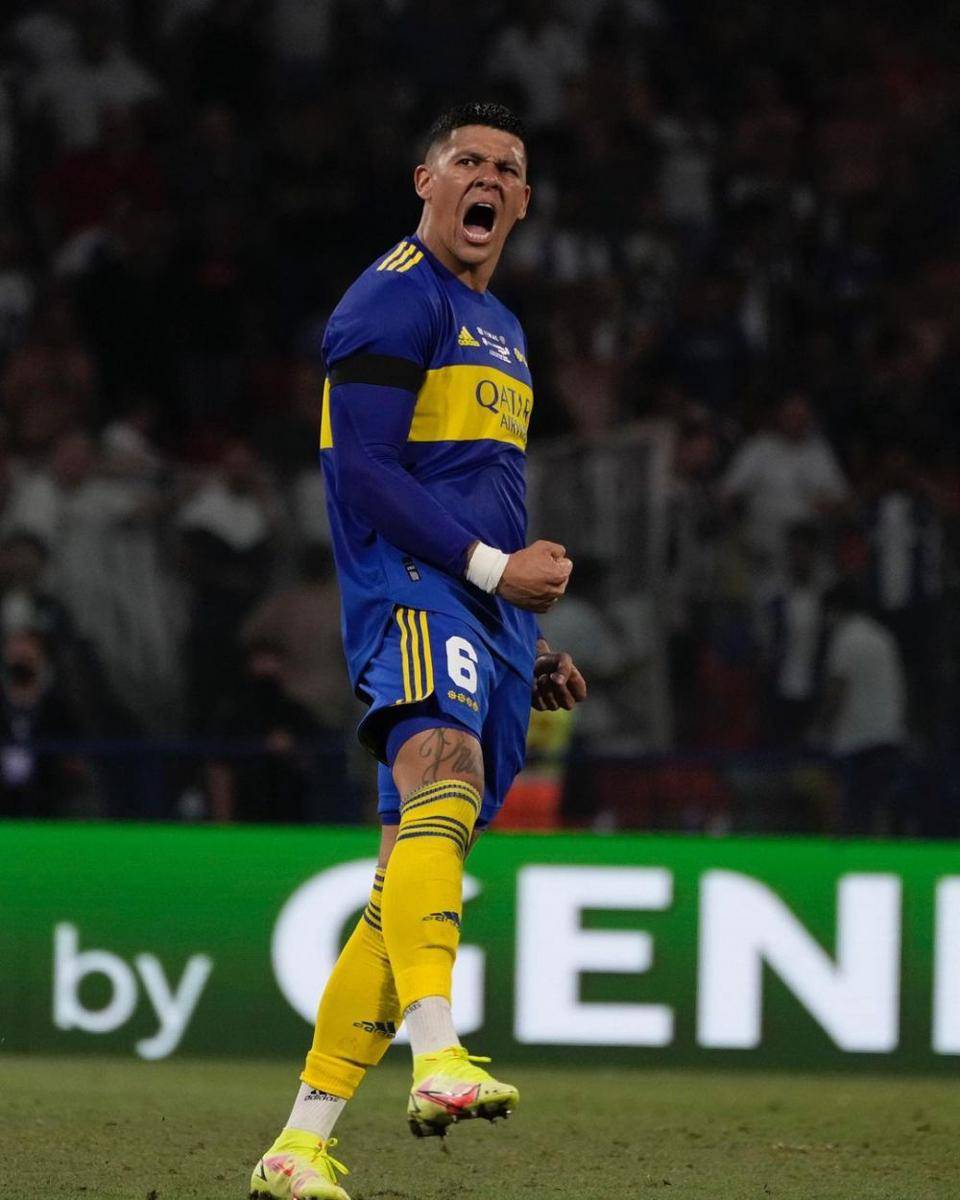 Marcos Rojo melakukan selebrasi usai mencetak gol untuk Boca Juniors. (instagram.com/marcosrojo)