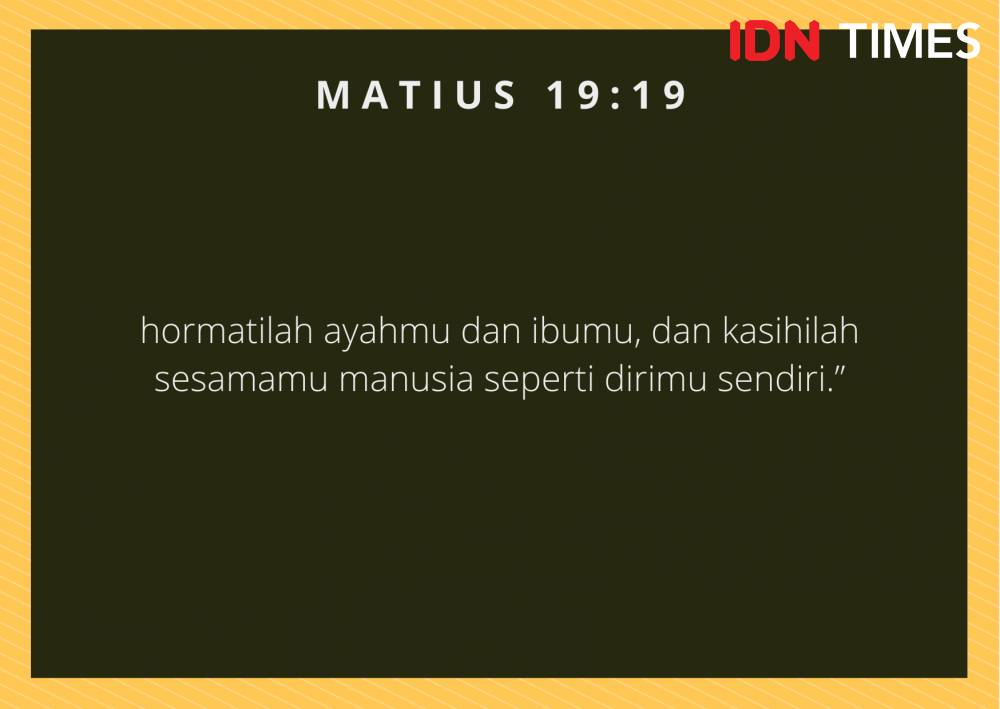 Ilustrasi Matius 19:19 (IDN Times/Cynthia Nanda Irawan)