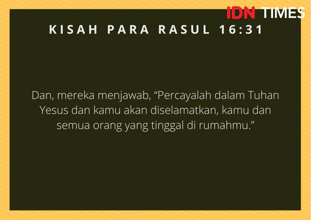 Ilustrasi Kisah Para Rasul 16:31 (IDN Times/Cynthia Nanda Irawan)
