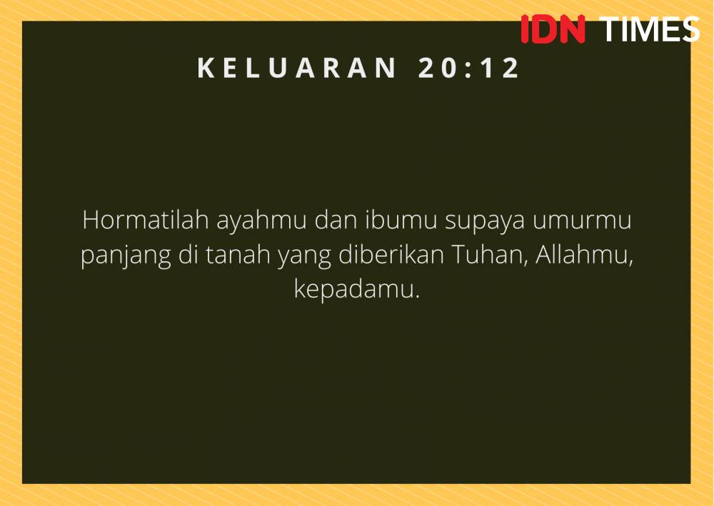 Ilustrasi Keluaran 20:12 (IDN Times/Cynthia Nanda Irawan)
