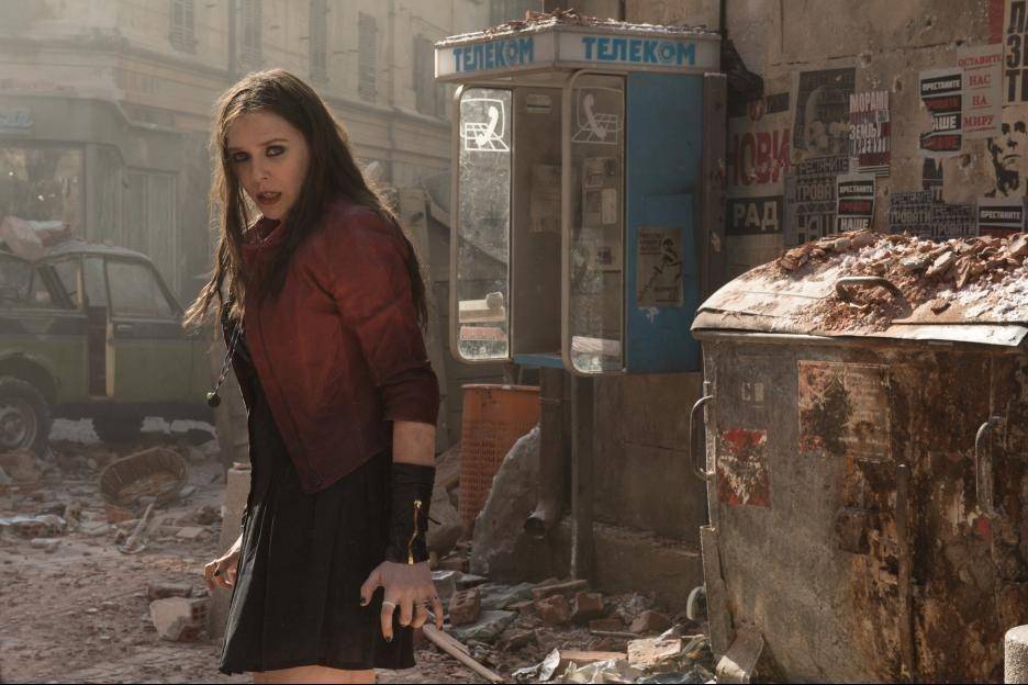 Elizabeth Olsen di film Avengers: Age of Ultron (dok. Marvel)