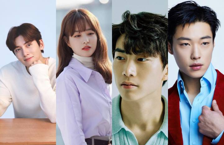 Ji Chang Wook (instagram.com/glorious_enter) | Park Bo Young (instagram.com/bhent_official) | Ok Taecyeon (instagram.com/51k_official) | Woo Do Hwan (instagram.com/keyeastofficial)