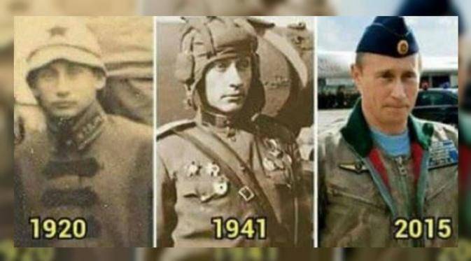 Vladimir putin dengan orang yang mirip dengannya. (liputan6.com)