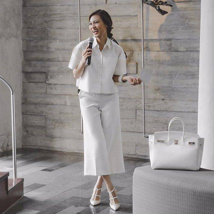 outfit serba putih ala Patricia Gouw (instagram.com/patriciagouw)