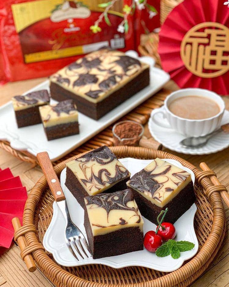 ilustrasi brownies kukus keju cheddar (instagram.com/vitakwee)