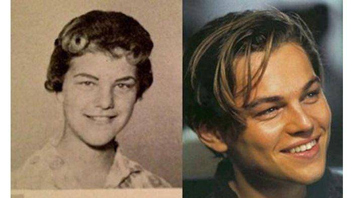 Leonardo Dicaprio dengan seseorang yang mirip dengannya. (style.tribunnews.com)