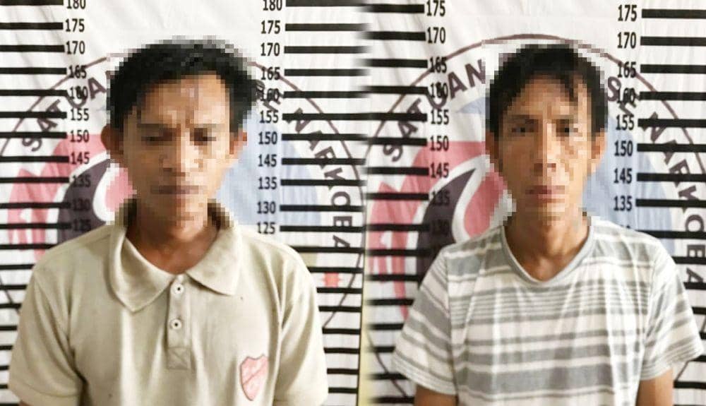 Satresnarkoba Polres Tulang Bawang menangkap dua pria pesta sabu di rumah. (Dok. Polres Tulang Bawang).