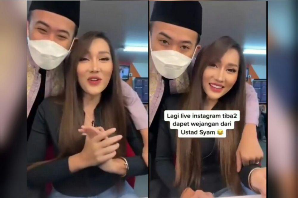 9 Potret Lucinta Luna Dirangkul Ustaz Syam, Ramai Disorot!
