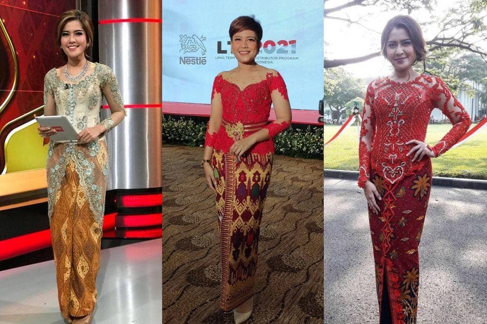 12 Kebaya Daniar Achri, Style News Anchor yang Elegan Tiada Dua
