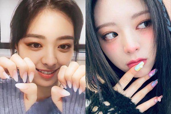 Yuna ITZY nail art (twitter.com/PopnailsK)