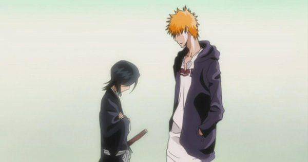 Ichigo dan Rukia berpisah ( Dok. Pierrot / Bleach )