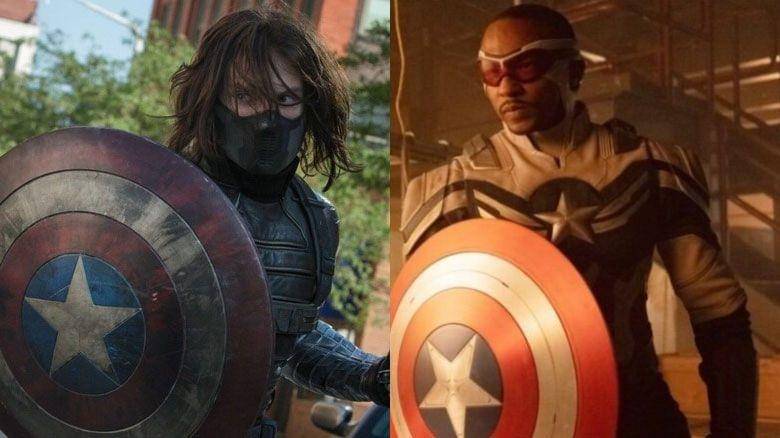 Tameng Captain America di Captain America: TWS (kiri) dan di The Falcon and The Winter Soldier (kanan). (Dok. Marvel Studios/Captain America: The Winter Soldier,  The Falcon and The Winter Soldier)