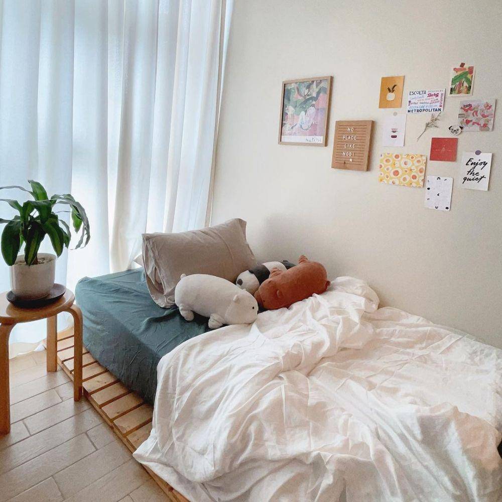 ilustrasi kamar kos bergaya Korea (cosmo.ph)