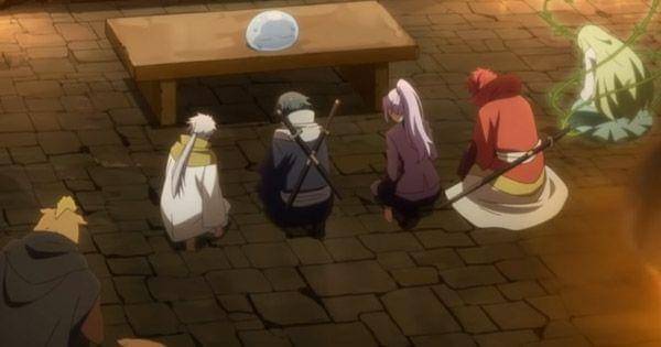 Para monster memberi penghormatan atas terpilihnya Rimuru sebagai pemimpin utama ( Dok. Eight Bit / Tensura )