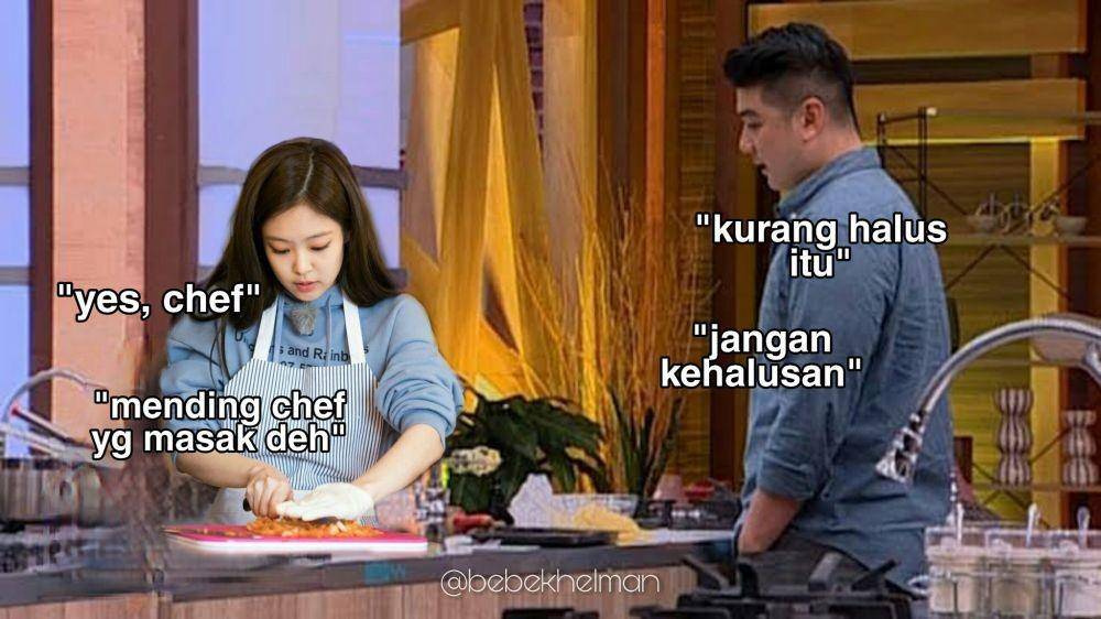 foto editan BLACKPINK ikut MasterChef (twitter.com/bebekhelman)