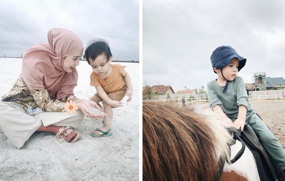 9 Potret Menggemaskan Dylan, Putra Fanny Fabriana yang Siap Jadi Kakak