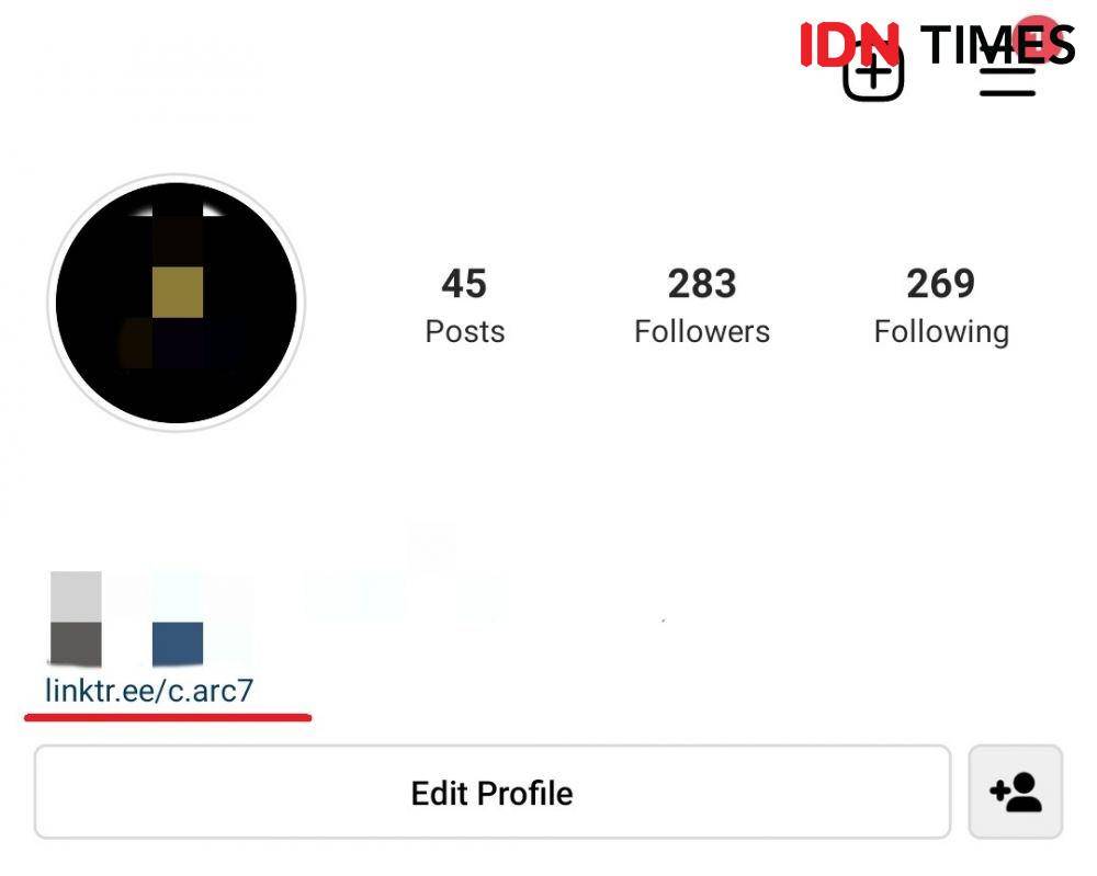 tampilan tautan Linktree di profil Instagram (IDN Times/Alfonsus Adi Putra)