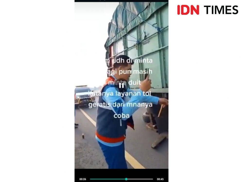 Kronologi Video Viral Cekcok Petugas Tol Kayuagung-Palembang dan Sopir Truk (IDN Times/Dokumen)