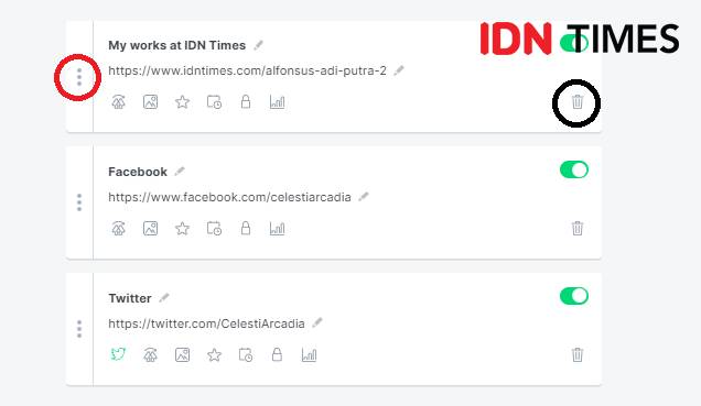 mengatur tautan Linktree (IDN Times/Alfonsus Adi Putra)