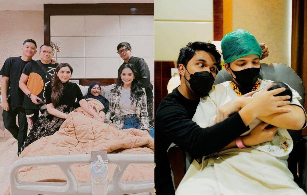Potret Azriel dan Thoriq saat temani kelahiran Aurel Hermansyah (instagram.com/azriel_hermansyah -instagram.cpm/thariqhalilintar)