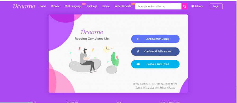 Ilustrasi tampilan situs Dreame (www.dreame.com)