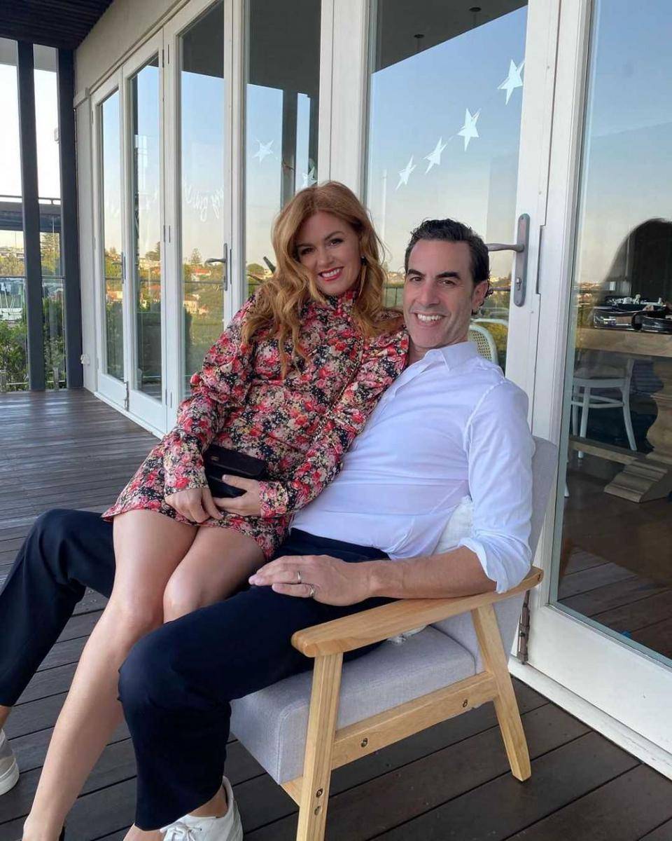 Isla Fisher dan Sacha Baron Cohen (instagram.com/islafisher)