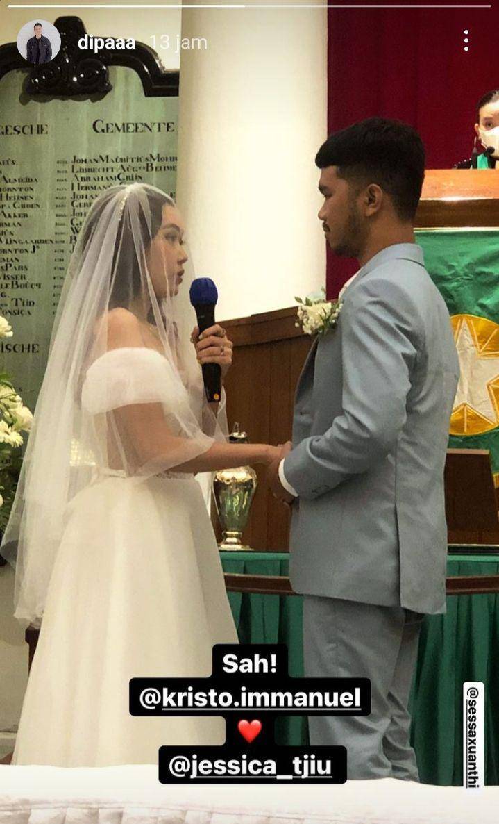 pemberkatan nikah Kristo Immanuel dan Jessica (instagram.com/dipaaa)