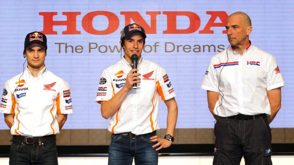Dani Pedrosa, Marc Marquez, dan Livio Suppo (motogp.com)
