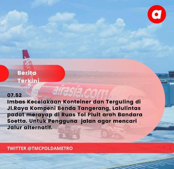 Pemberitahuan Air AsiaAkun Twitter @airasia_indo
