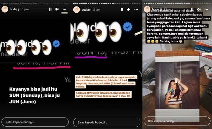 Tangkapan layar Story Instagram @budepji (wowkeren.com)
