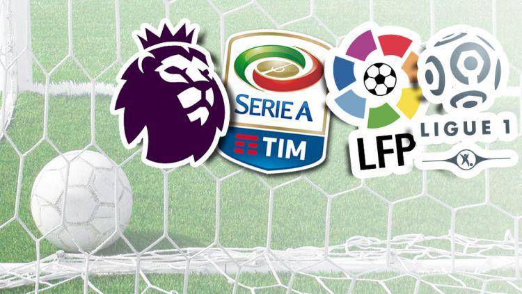 Logo liga-liga top di Eropa (Pontas.id)