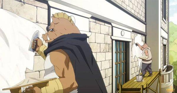 Geld dan para kuli Tempest membangun tempat tinggal untuk delegasi luar negeri ( Dok. Eight Bit / Tensura )