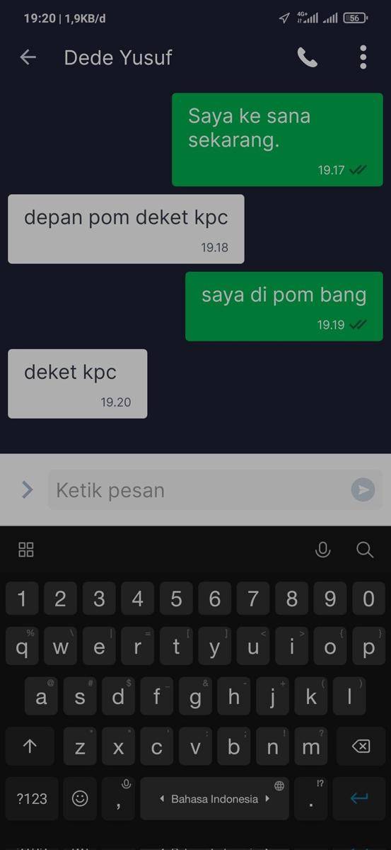 chat salah paham ojek online (twitter.com/bang__ojol)
