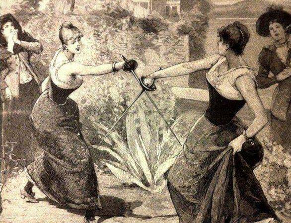 ilustrasi duel perempuan (bashny.net)