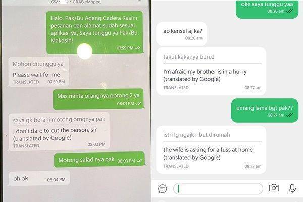 chat salah paham ojek online (twitter.com/jvleha | twitter.com/captainsn0wball)
