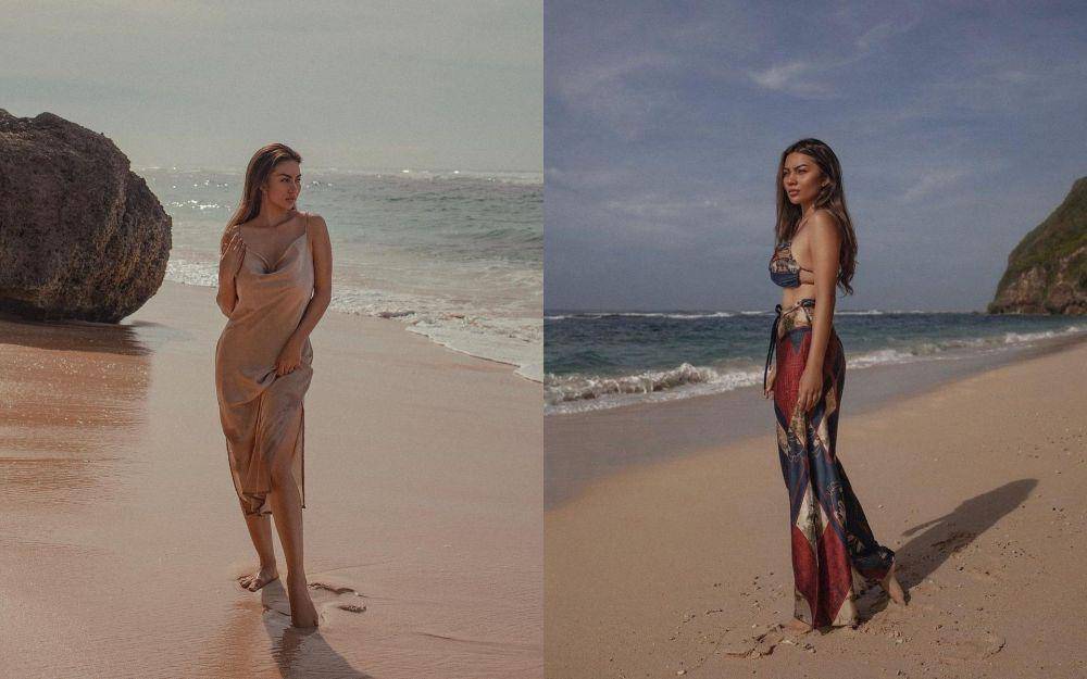 Photoshoot Ariel Tatum di Karma Beach Bali. (instagram.com/arieltatum)