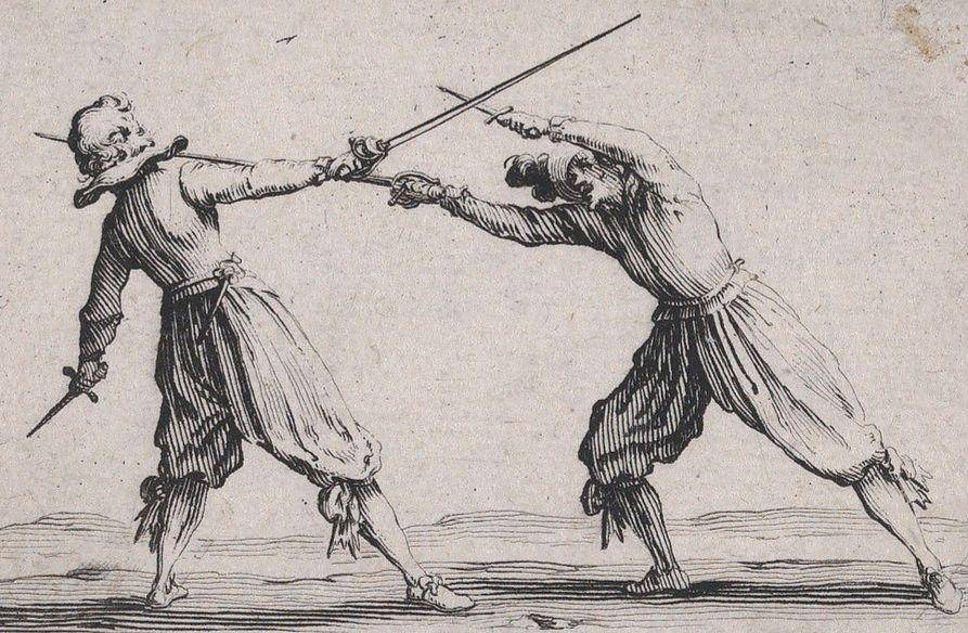 Duel dengan Pedang dan Belati, dari Les Caprices Series A, The Florence Set. (dok. The Metropolitan Museum of Art)