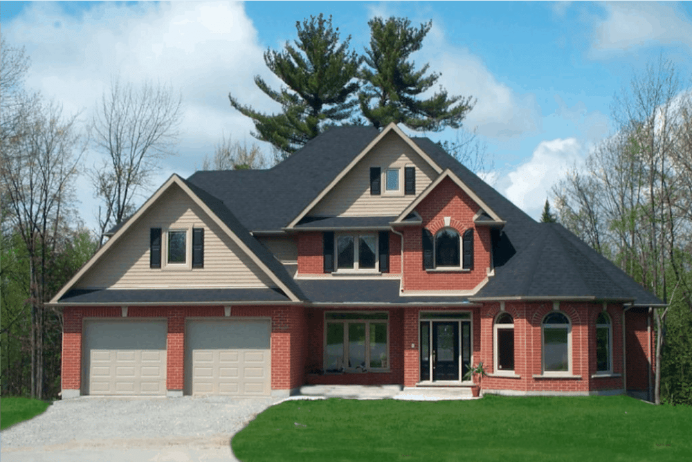 ilustrasi rumah warna merah dan cream (thecolorconcierge.com)