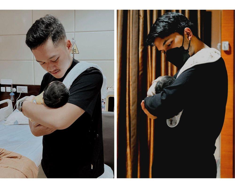 10 Potret Aunty dan Uncle Gendong Baby Ameena, Semua Pada Bilang Gemes