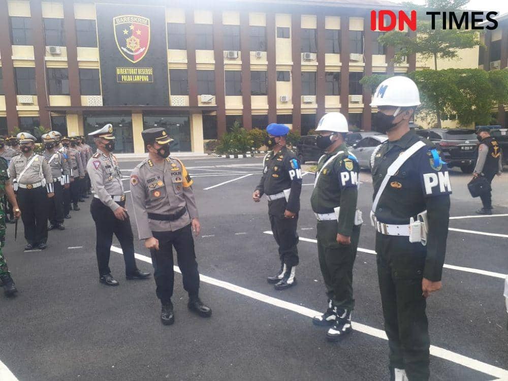 Polda Lampung dan jajaran bakal menerjunkan sebanyak 1.650 personel dalam kegiatan Operasional Keselamatan Krakatau 2022 di wilayah hukum setempat. (IDN Times/Tama Yudha Wiguna)