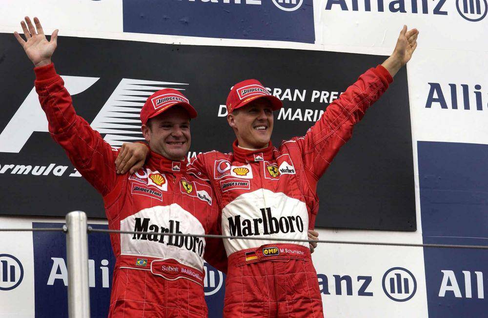 Rubens Barrichello dan Michael Schumacher. (maxf1.net)
