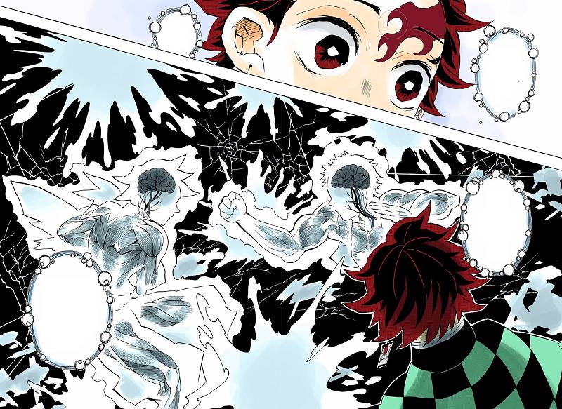 Tanjiro bisa melihat Dunia Transparan. (Dok. Shueisha/Demon Slayer: Kimetsu no Yaiba)