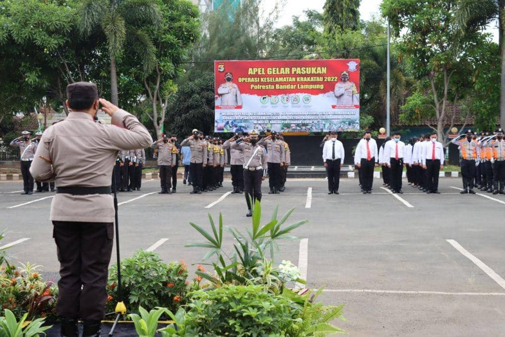 Polda Lampung dan jajaran bakal menerjunkan sebanyak 1.650 personel dalam kegiatan Operasional Keselamatan Krakatau 2022 di wilayah hukum setempat. (IDN Times/Istimewa)