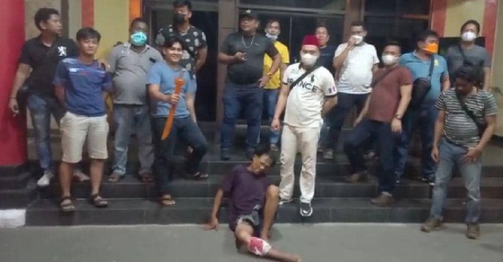 Tersangka Penodongan di Jembatan Ampera Meringis Ditembak Polisi