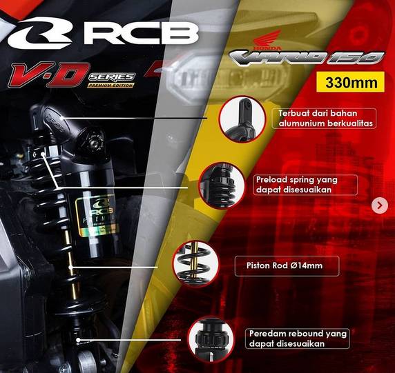 Kelebihan shock aftermarket (Instagram/@rcb_official_indonesia)