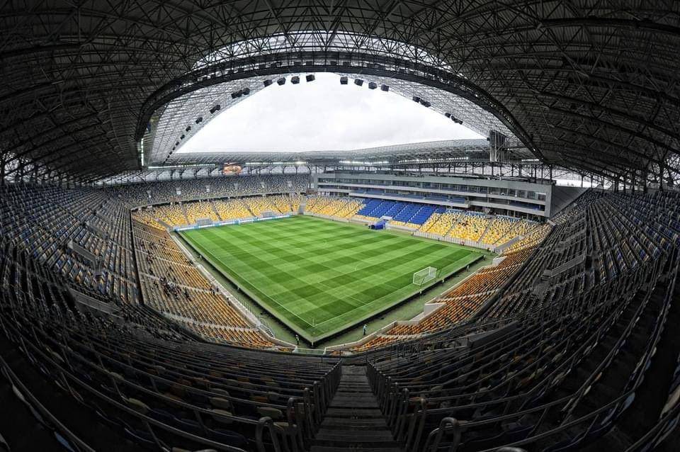 suasana di dalam Arena Lviv di Ukraina (twitter.com/DonetskWay2012)
