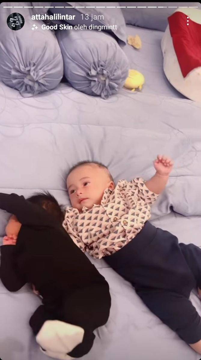 potret baby Adzam dan Ameena (instagram.com/attahalilintar)