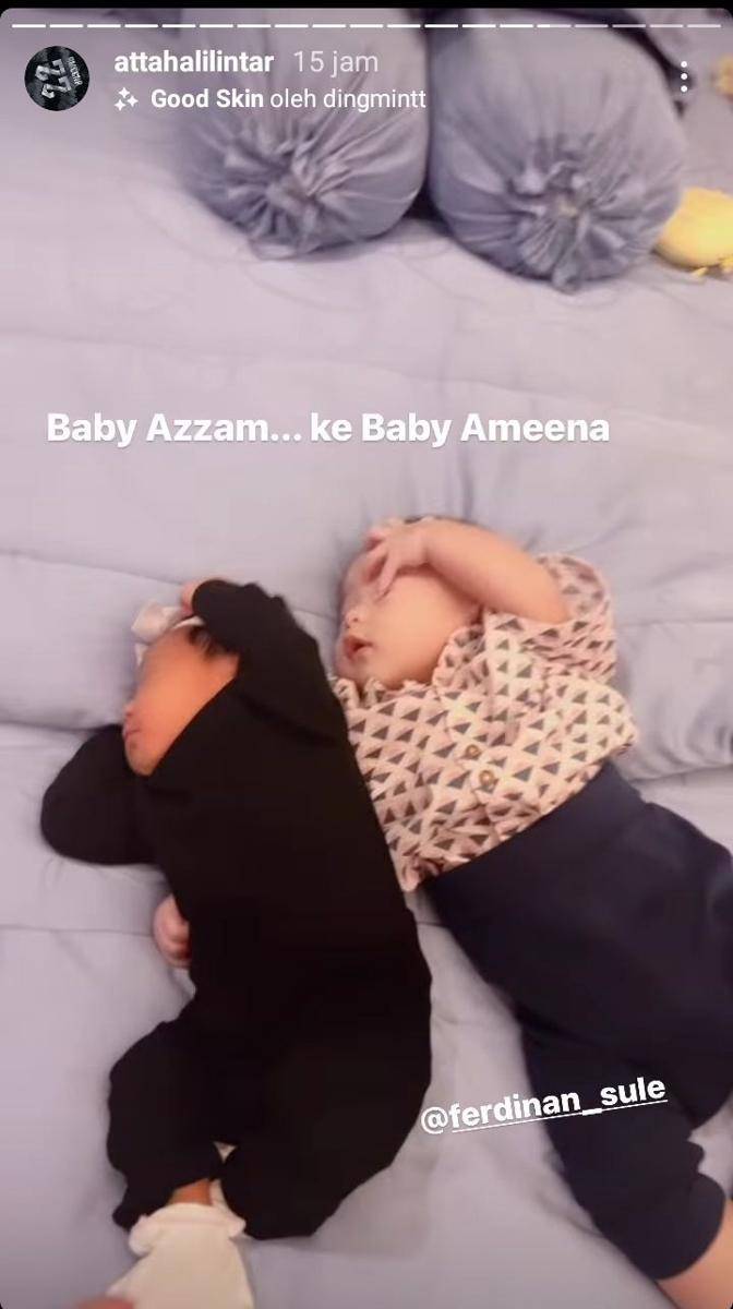 potret baby Adzam dan Ameena (instagram.com/attahalilintar)